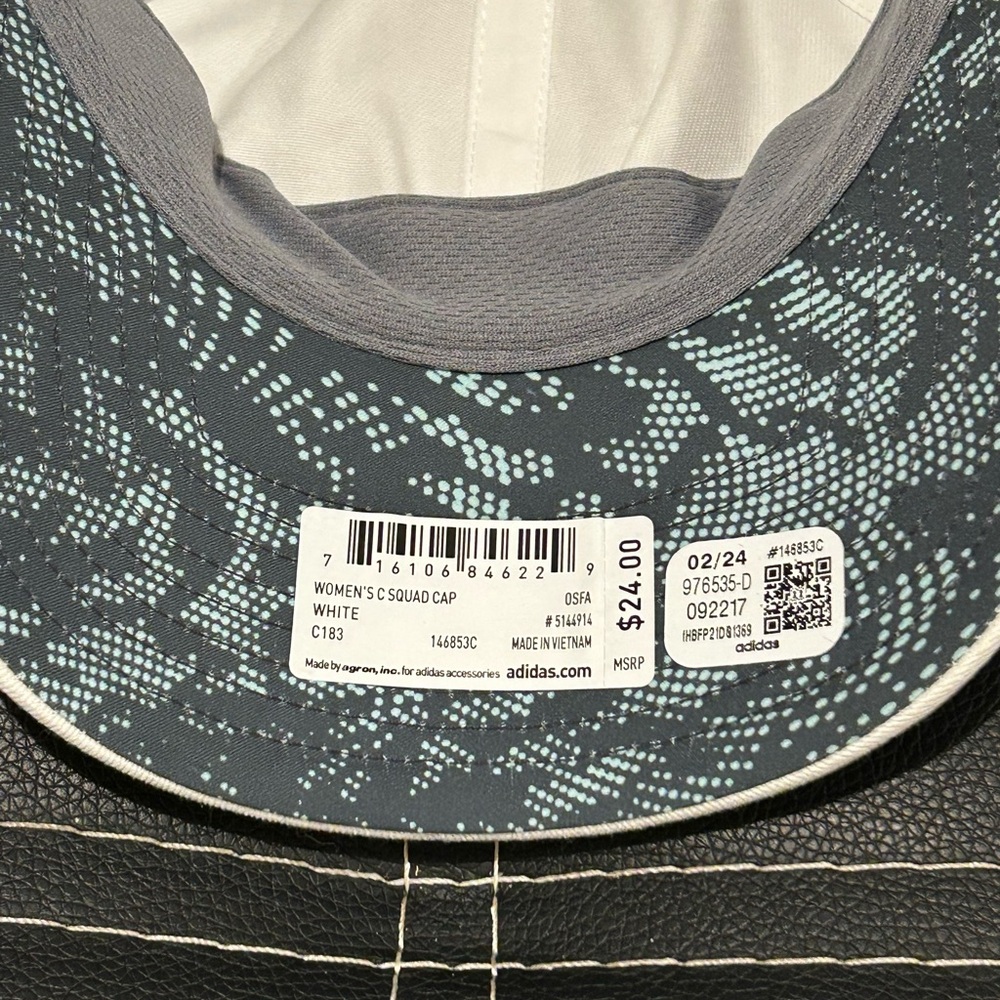 Adidas Women’s Cream Cap with Blue Logo - Picture 4 of 4